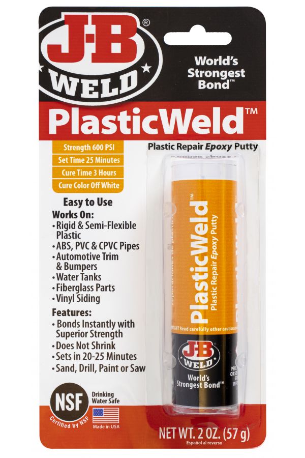 JB Weld PlasticWeld Epoxy Putty Stick 57g Plastic Repair JB8237