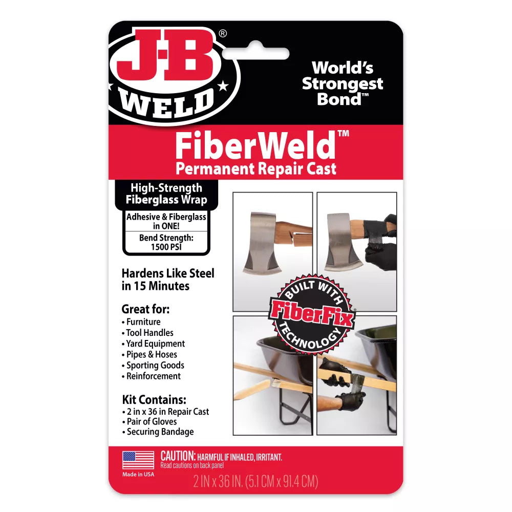 JB Weld FiberWeld Fiberglass Permanent Repair Cast Kit JB38236