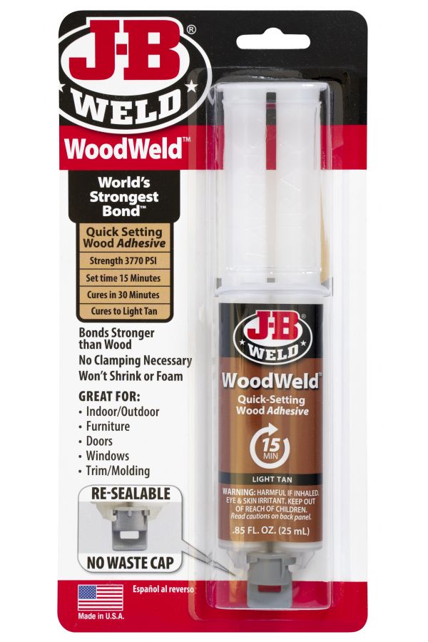 JB Weld WoodWeld Quick-Set Wood Repair Syringe 25ml JB50151