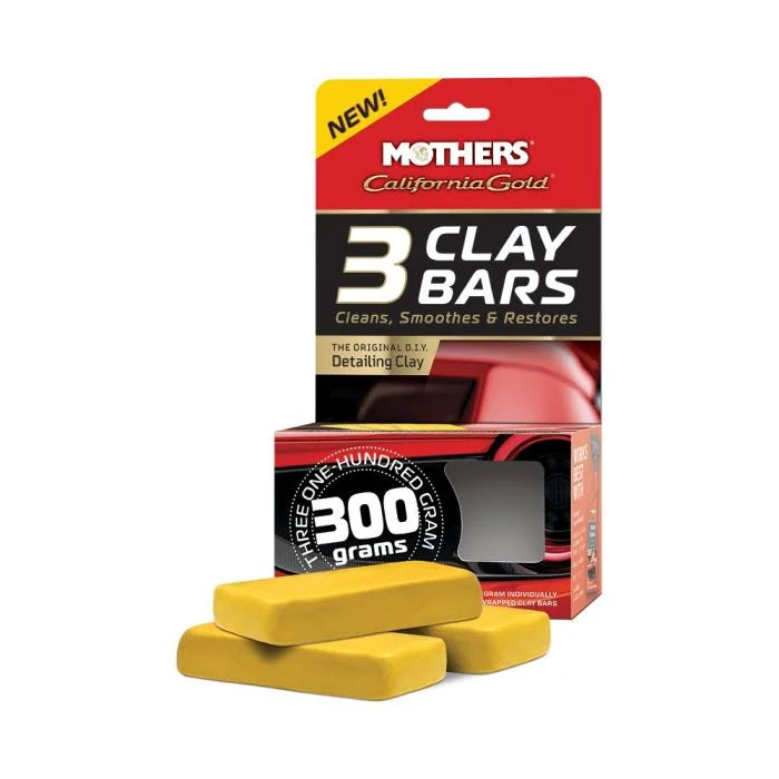 Mothers California Gold Clay Bars Kit 3x100g Total 300g