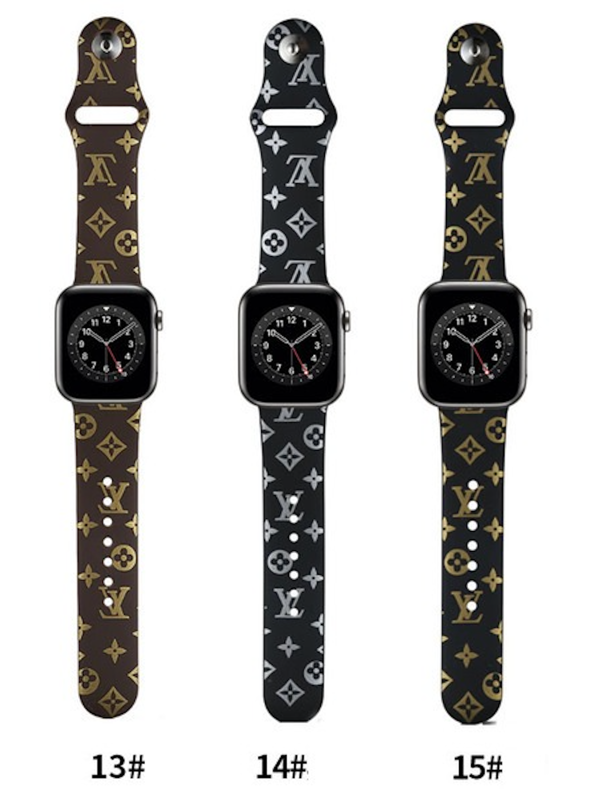 For Apple Watch Painted Silicone Band Strap for iWatch Ultra Series 8/7/6/3/SE