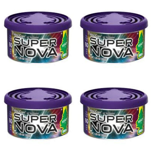 4 x Little Trees Supernova Fibre Can Air Freshener – Car Home Office