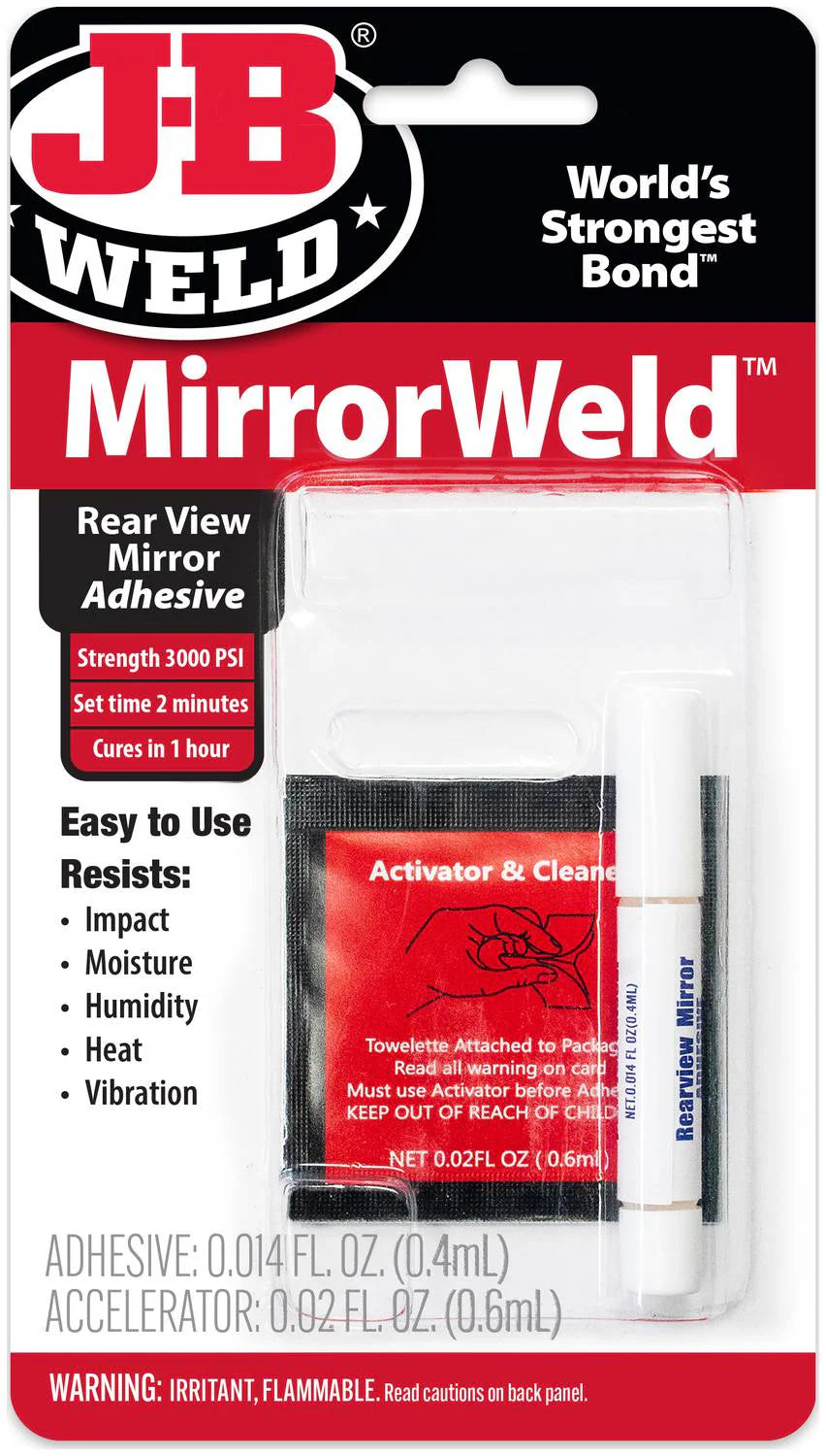 JB Weld MirrorWeld Rear View Mirror Adhesive Permanent Bond JB33701