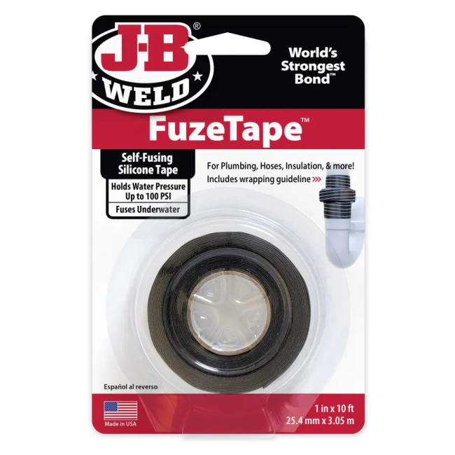 JB Weld FuzeTape Self-Fusing Silicone Tape 25.4mm x 3.05m JB39110