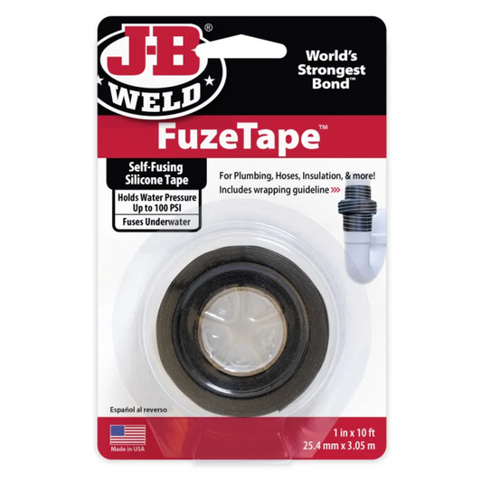 JB Weld FuzeTape Self-Fusing Silicone Tape 25.4mm x 3.05m JB39110