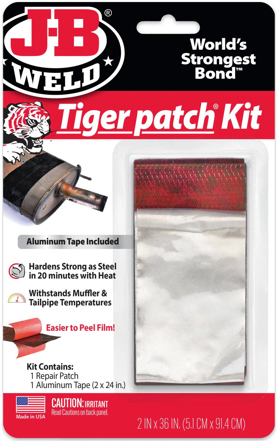 JB Weld Tiger Patch Muffler Repair Kit Exhaust Bandage JB39205