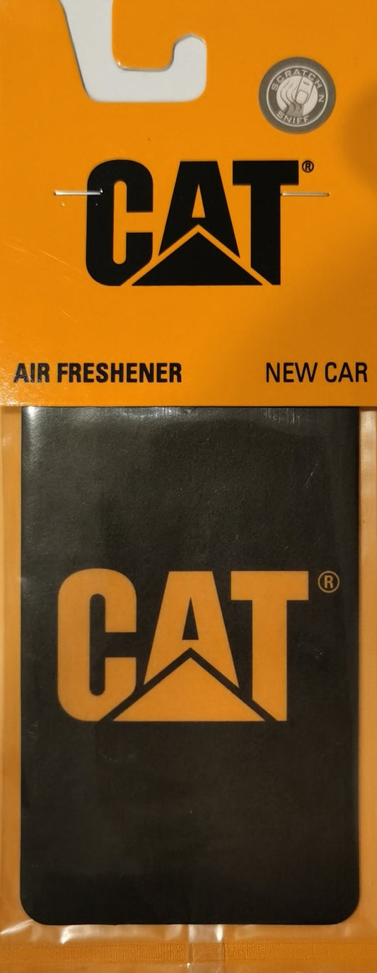 CAT (Caterpillar) Car Air Freshener – New Car Scent, Hanging Paper Card, 1 Pack AU Stock