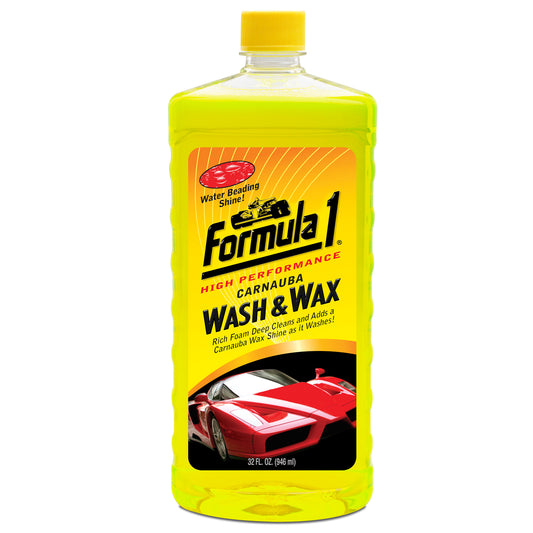 Formula 1 Carnauba Wash & Wax 946ml – Clean & Protect | High Foam