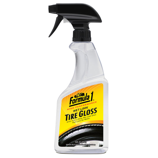 Formula 1 Wet Look Tire Gloss 473ml – Deep, Long-Lasting Wet Shine | Spray & Walk Away