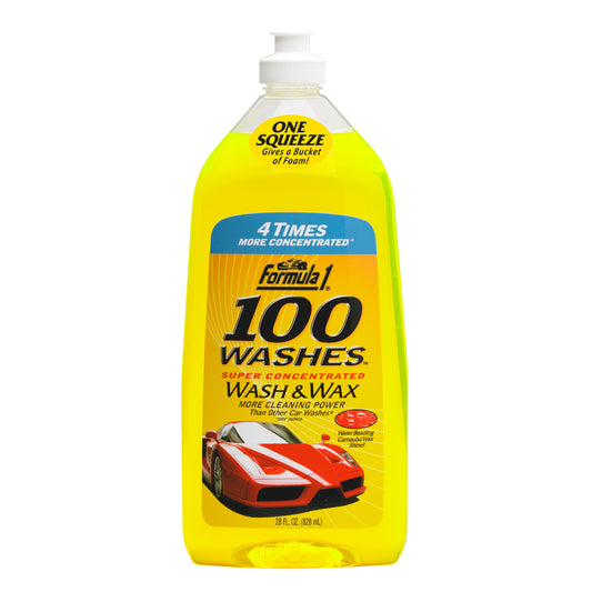 Formula 1 100 Washes Wash & Wax 828ml – Super Concentrated Shampoo
