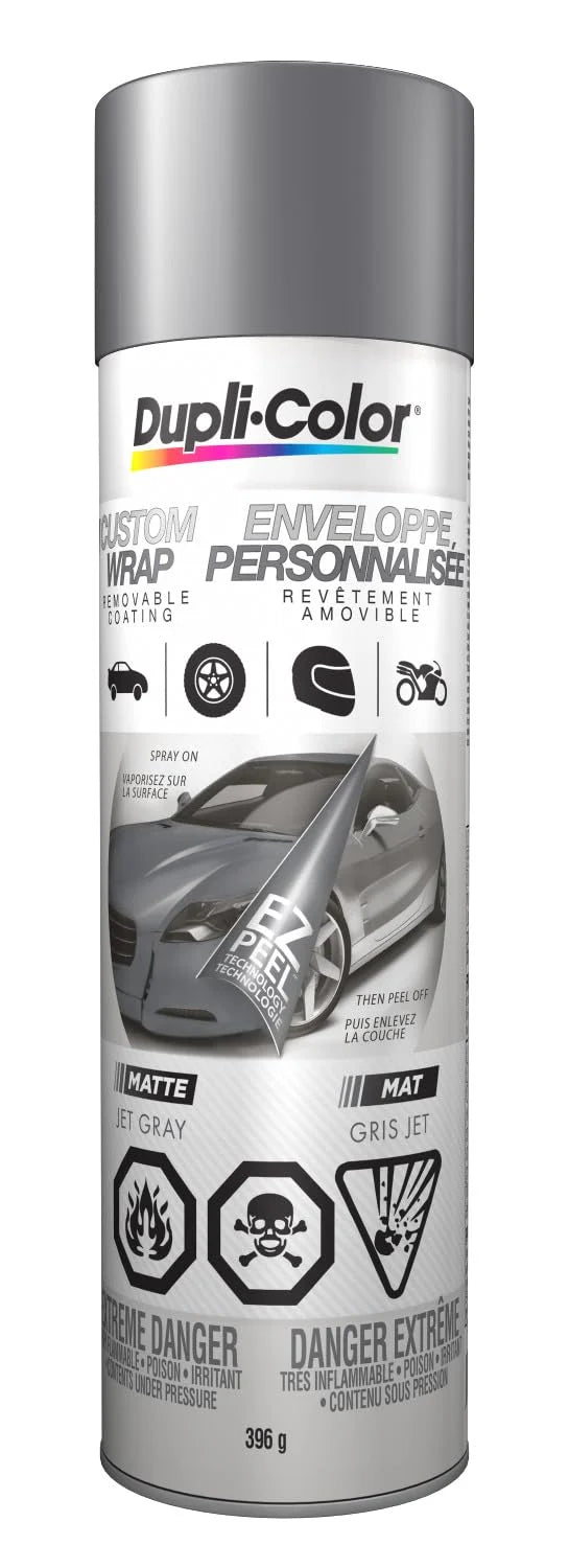 Dupli-Color Custom Wrap 396g – Matte Jet Gray 396 g (CWRC797) – Removable EZ-Peel