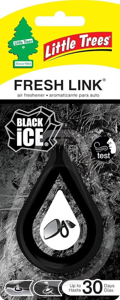 Little Trees Fresh Link Air Freshener – BLACK ICE – Clip-On Link | Car Home Office