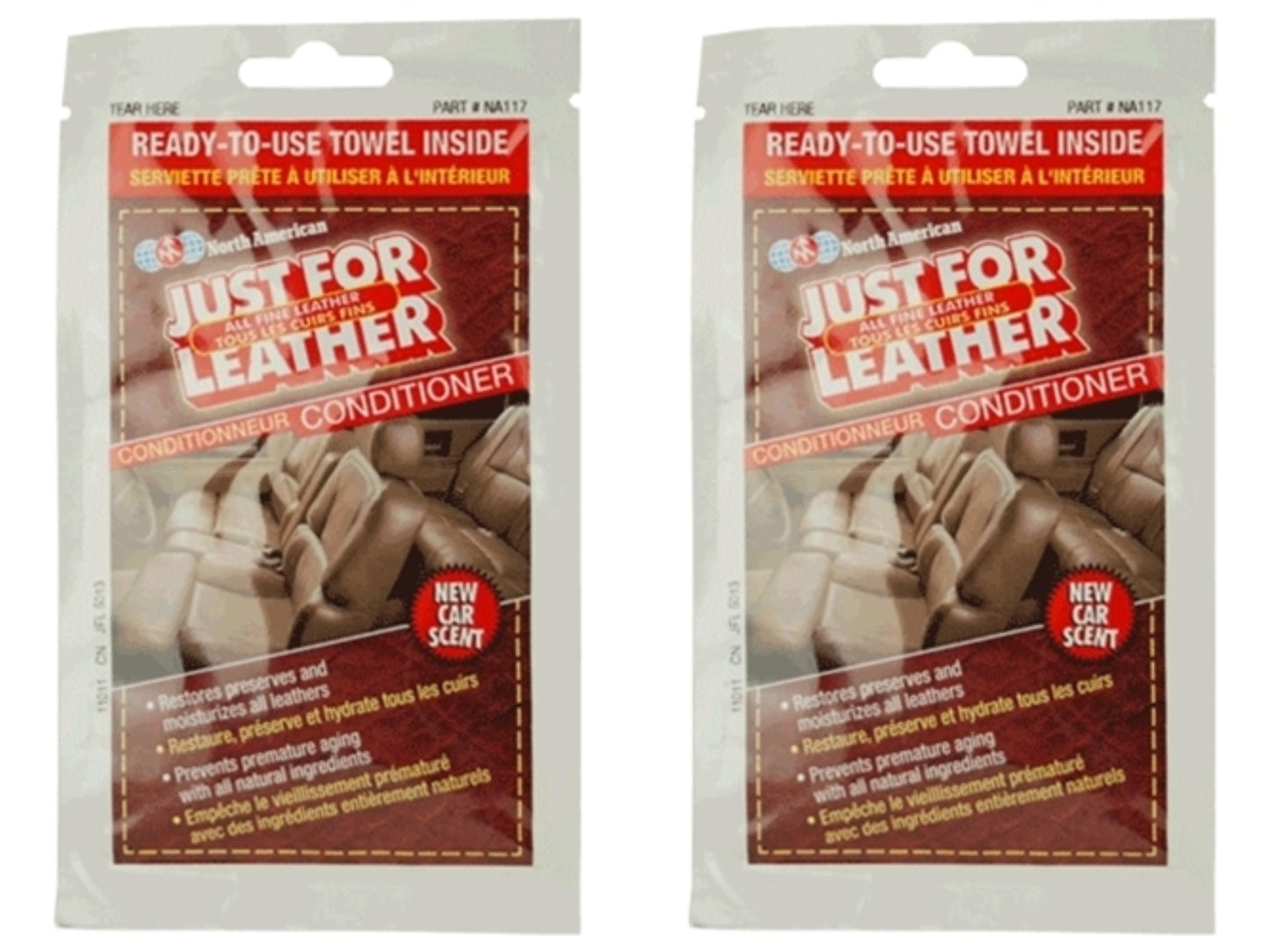 Just For Leather Conditioner Towels 2-Pack – Restore & Preserve Leather