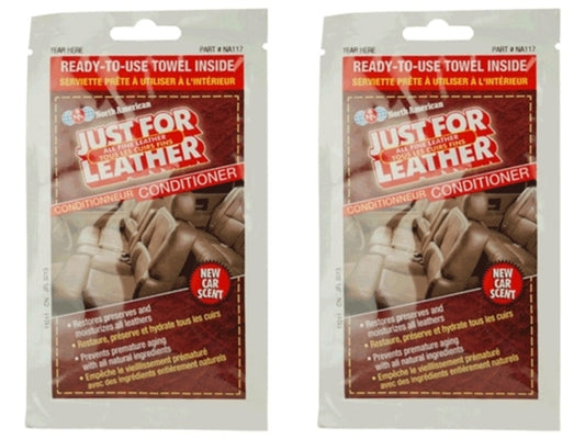 Just For Leather Conditioner Towels 2-Pack – Restore & Preserve Leather
