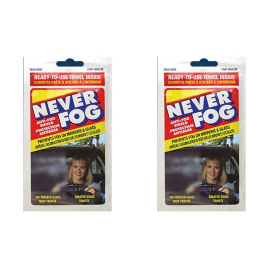 Never Fog Anti-Fog Sachets 2-Pack – Prevents Fog on Mirrors & Windows