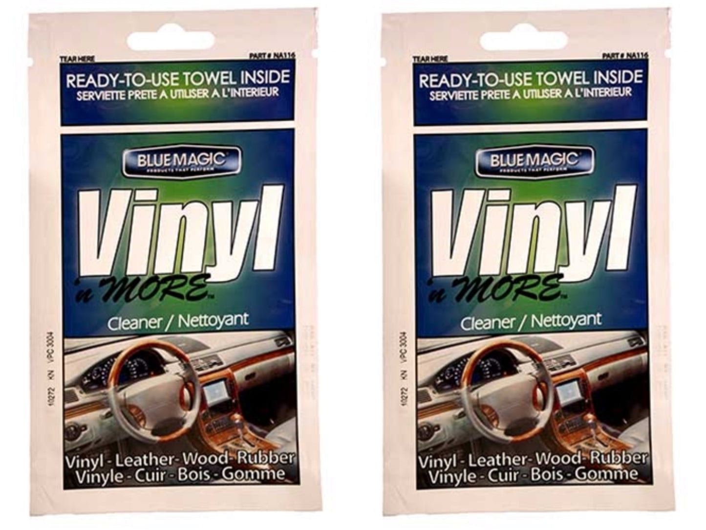 Vinyl n More Cleaner Sachets 2-Pack – Cleans Vinyl, Leather, Wood, Rubber