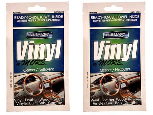 Vinyl n More Cleaner Sachets 2-Pack – Cleans Vinyl, Leather, Wood, Rubber
