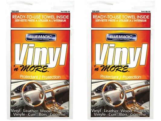 Vinyl n More Protectant Sachets 2-Pack – Restores & Preserves Vinyl/Leather