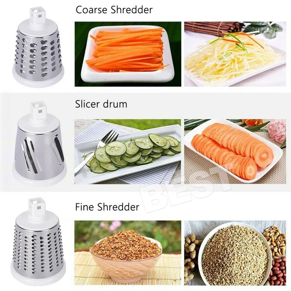 Kitchen Vegetable Food Manual Rotary Drum Grater Chopper Slicer Fruit Cutter