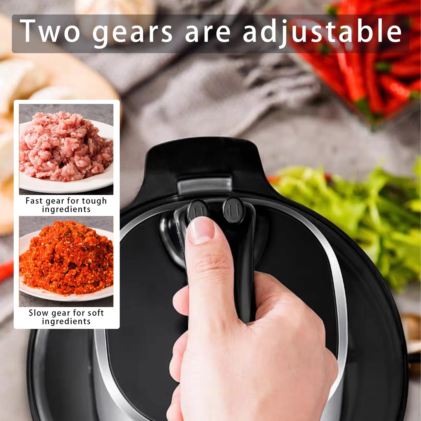 6L Stainless Steel Electric Meat Grinder 1000W Powerful Meat Mincer Stainless Steel Vegetable Chopper EU Plug For Home Kitchen Use