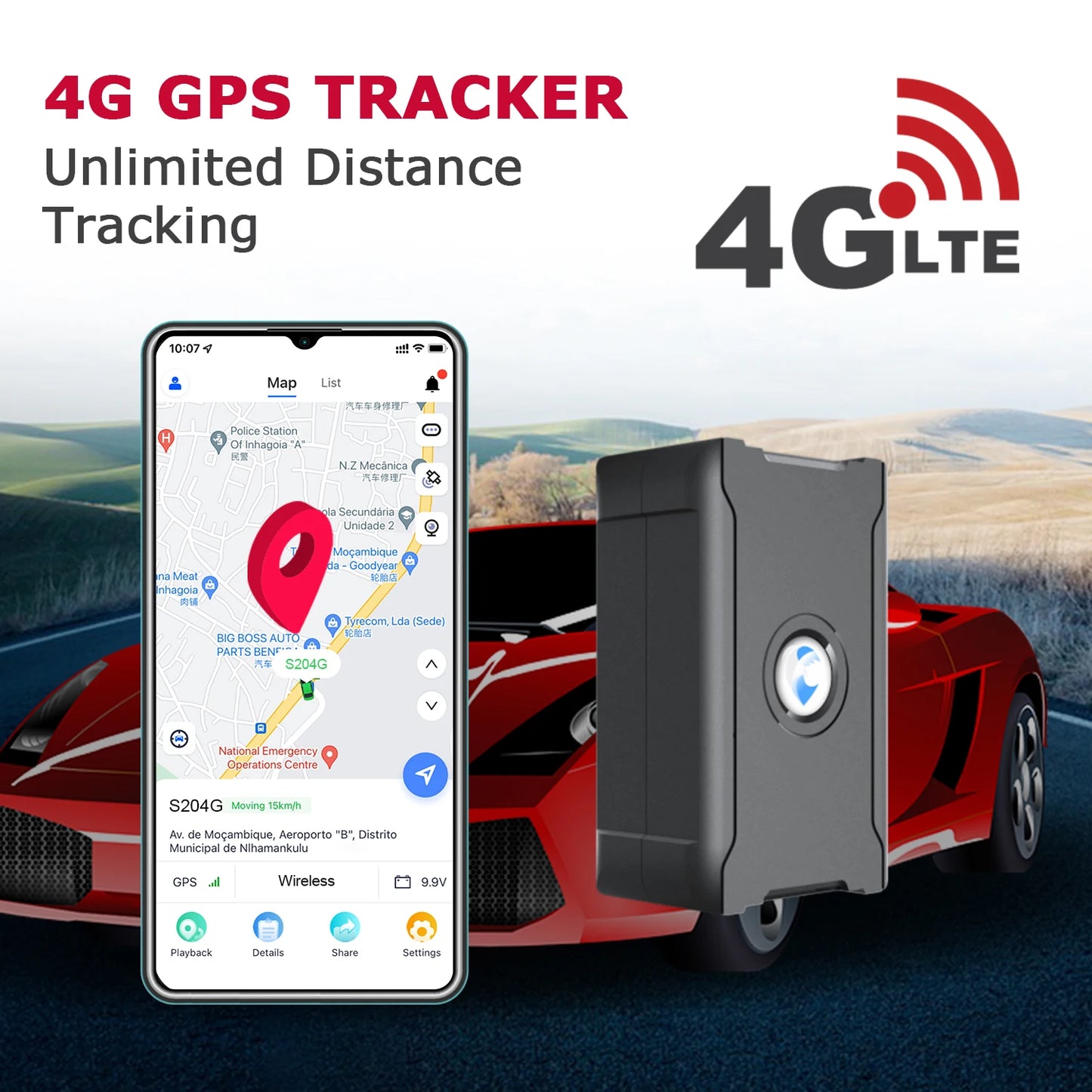 6000mAh GPS S20 Tracker for car Long Standby Time Tracking Device.Requires Payment For Use