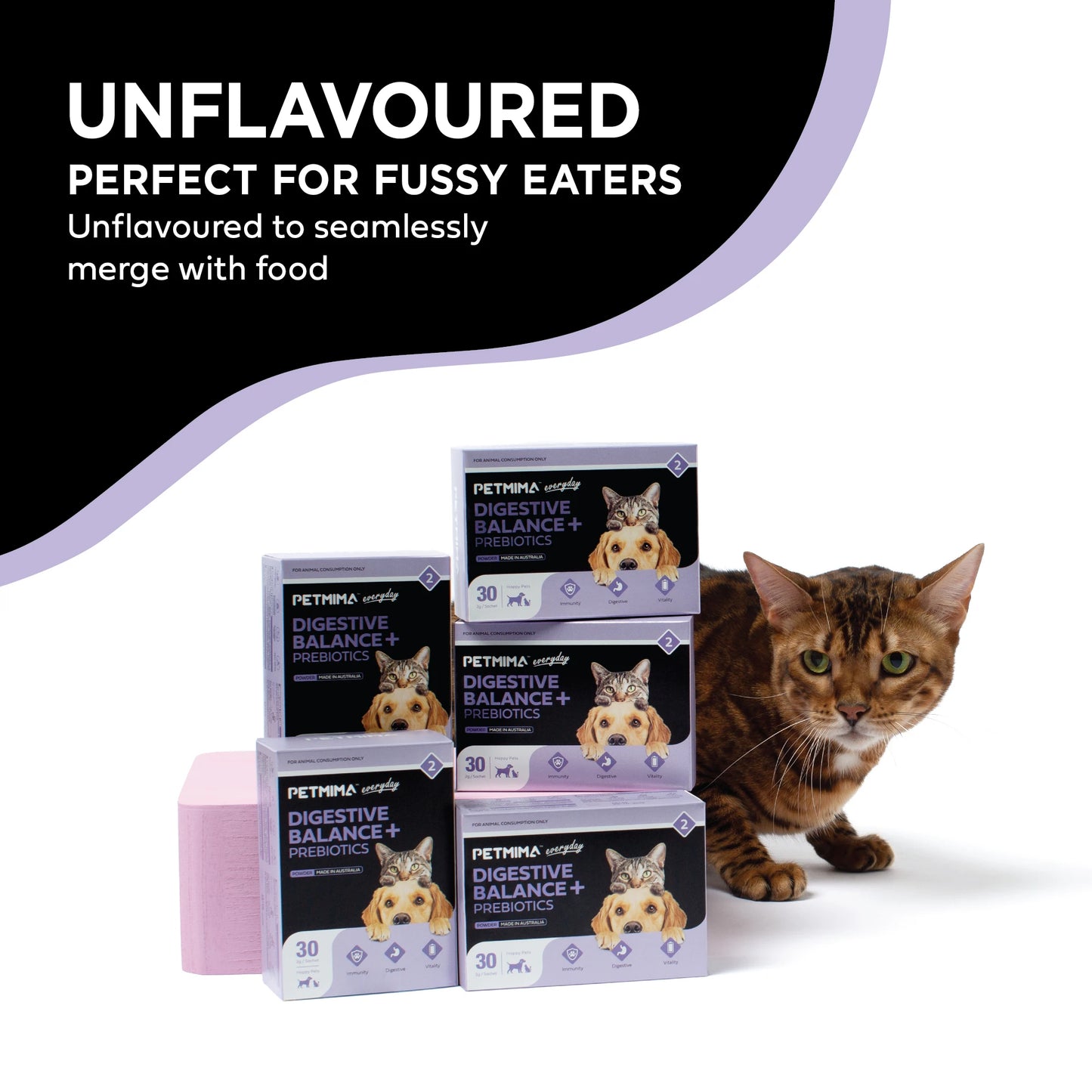 Homart Petmima Digestive Balance + Prebiotics 2g x 30 Sachet For Dogs & Cats Probiotics And Prebiotics for Gut Heal