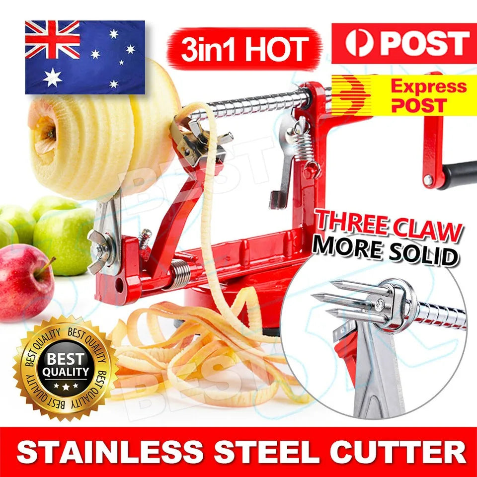 OZ Corer 3 in 1 Apple Slinky Machine Peeler Fruit Cutter Slicer Kitchen Tool R