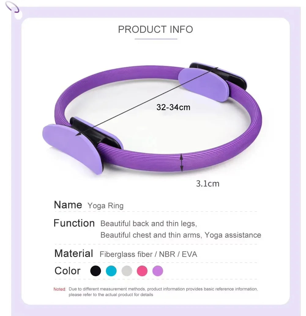 Pilates Ring, Home Resistance Trainer, Slim Thighs, Open Shoulders, Beautify Back, Yoga Magic Ring Shaping Tool