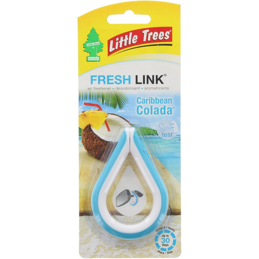 Little Trees Fresh Link Air Freshener – CARIBBEAN COLADA – Clip-On Link | Car Home Office