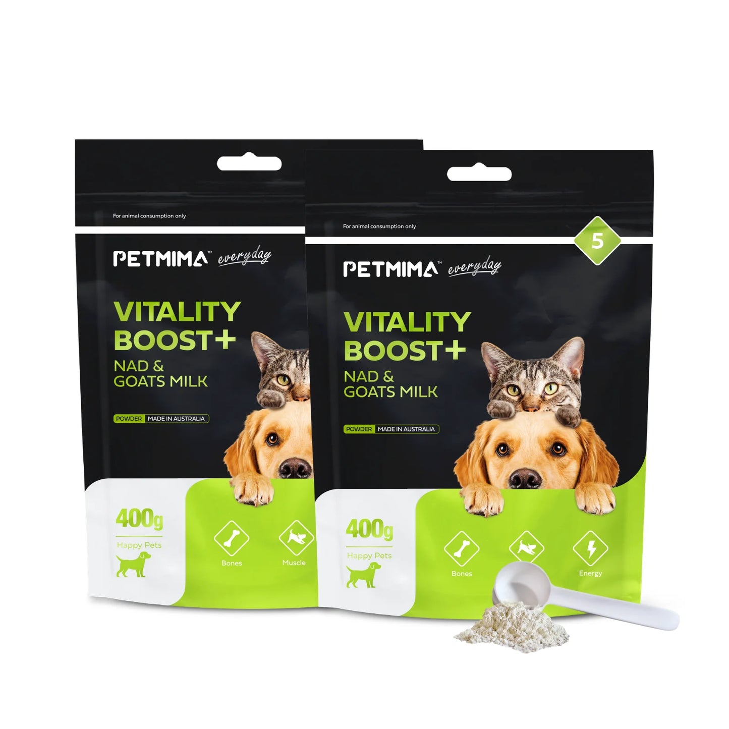 Homart Petmima | Vitality Boost+Nad & Goats Milk powder 250gSenior Supplement Vitality & Immunity Boosting | For Dogs & Cats