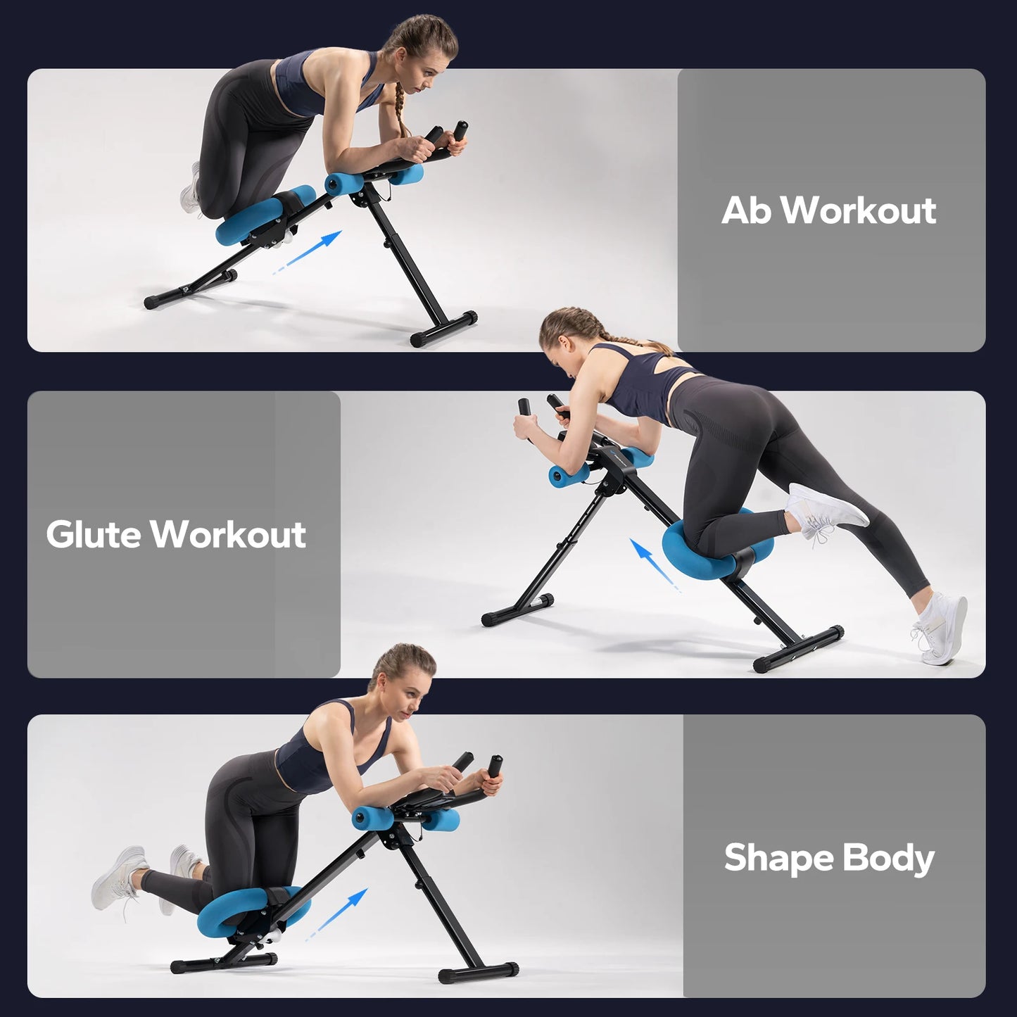 MERACH Adjustable Ab Trainer Machine Foldable Ab Workout Bench with Knee Protection for Home Gym Workout Equipment  Ab Machine