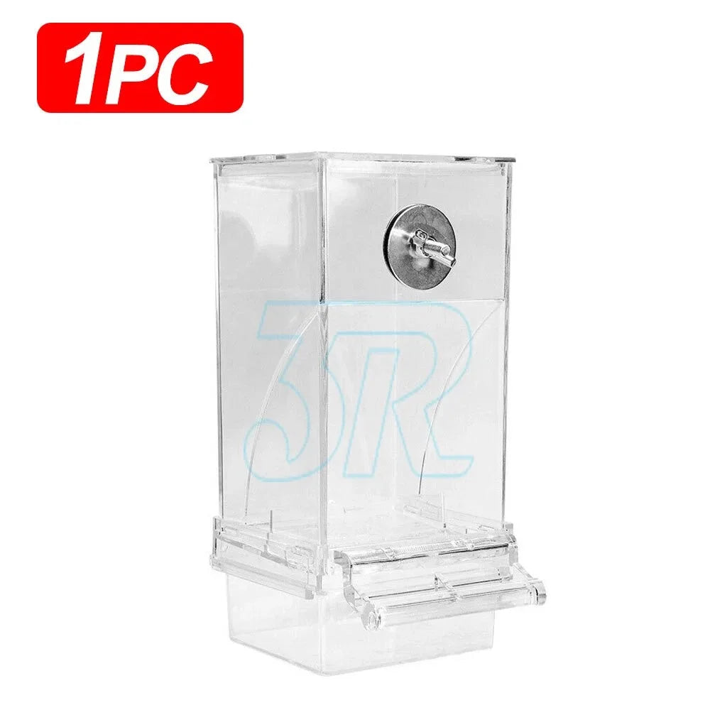1/2pcs No Mess Bowl Auto Cage Bird Feeder Cup Automatic Parrot Canary Cockatiel