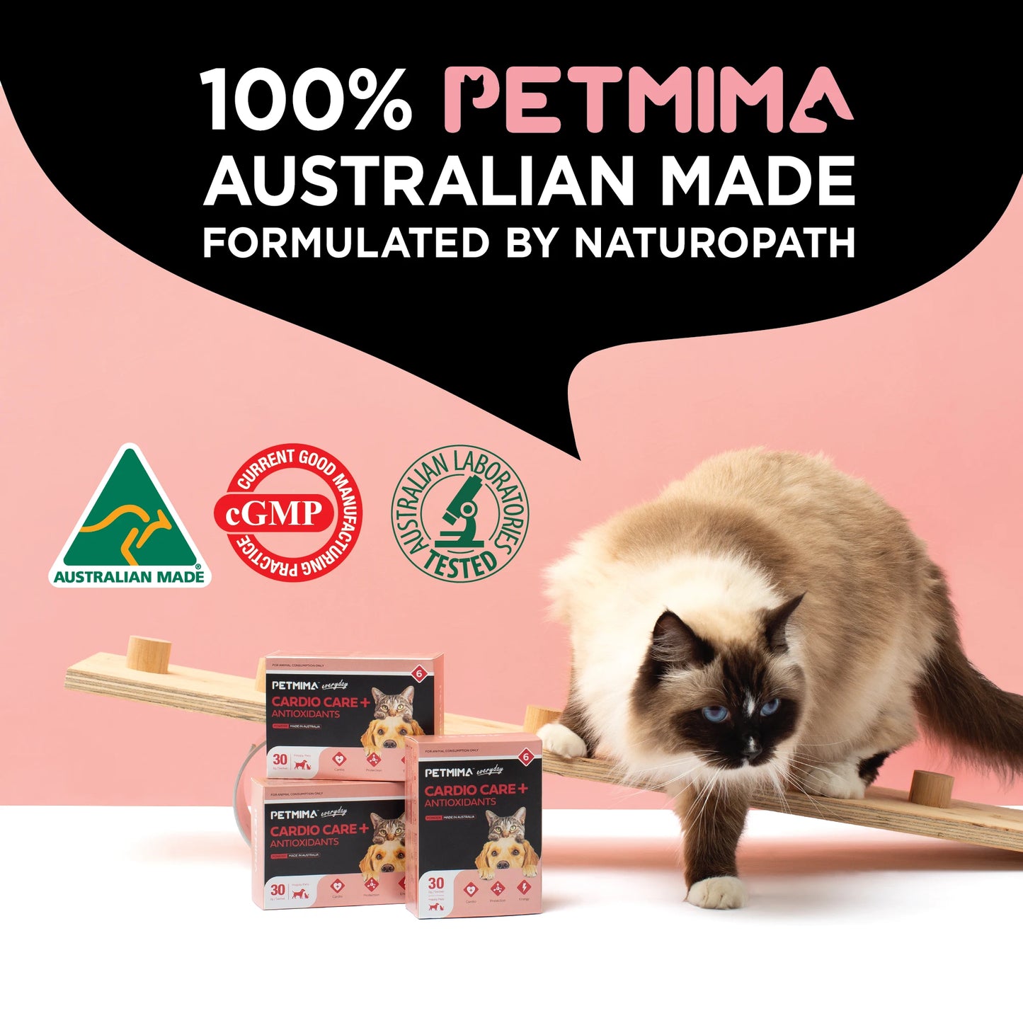 Homart Petmima Cardio Support For Heart Murmur Dog & Cat Care+ Antioxidants 2g x 30 Sachet