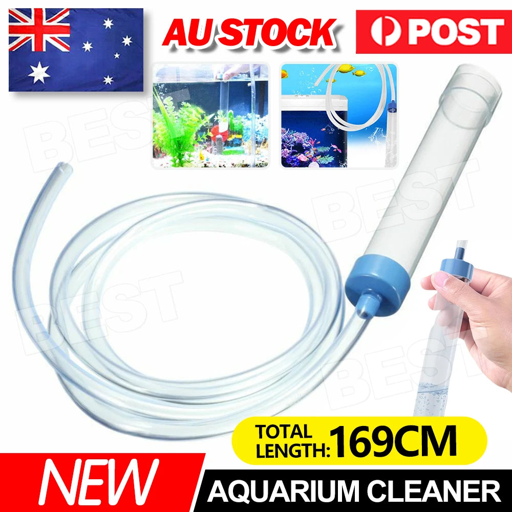 Aquarium Fish Tank Gravel Cleaner Syphon Vacuum Water Changer Pumps Siphon Hose