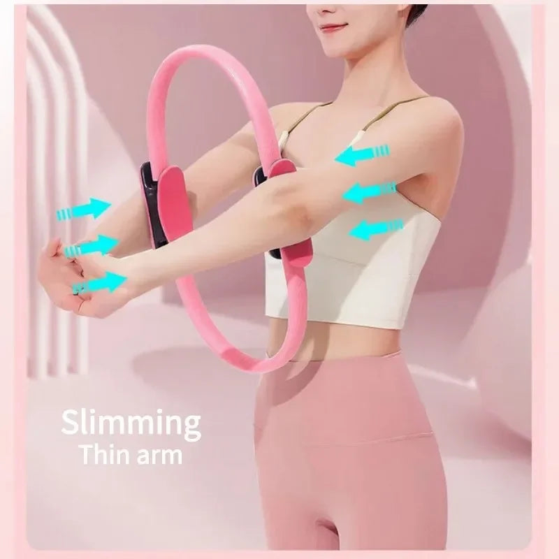 Pilates Ring, Home Resistance Trainer, Slim Thighs, Open Shoulders, Beautify Back, Yoga Magic Ring Shaping Tool