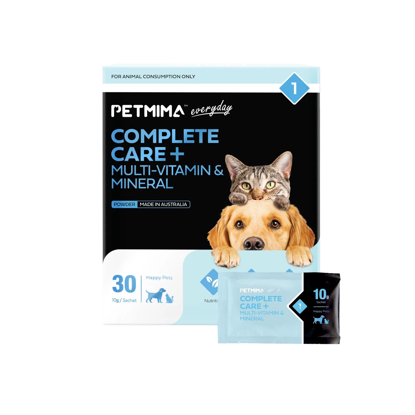 Homart Petmima Complete Care + Multi-Vitamin & Mineral 10g x 30 Sachet For Dogs & Cats All In One Nutrition