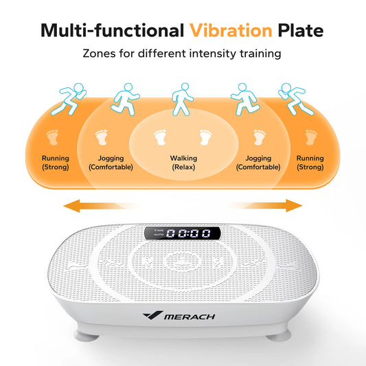 MERACH Vibration Plate CV30 Exercise Machine Whole Body Workout Power Vibrate Fitness Platform Vibration Weight Loss&Shaping