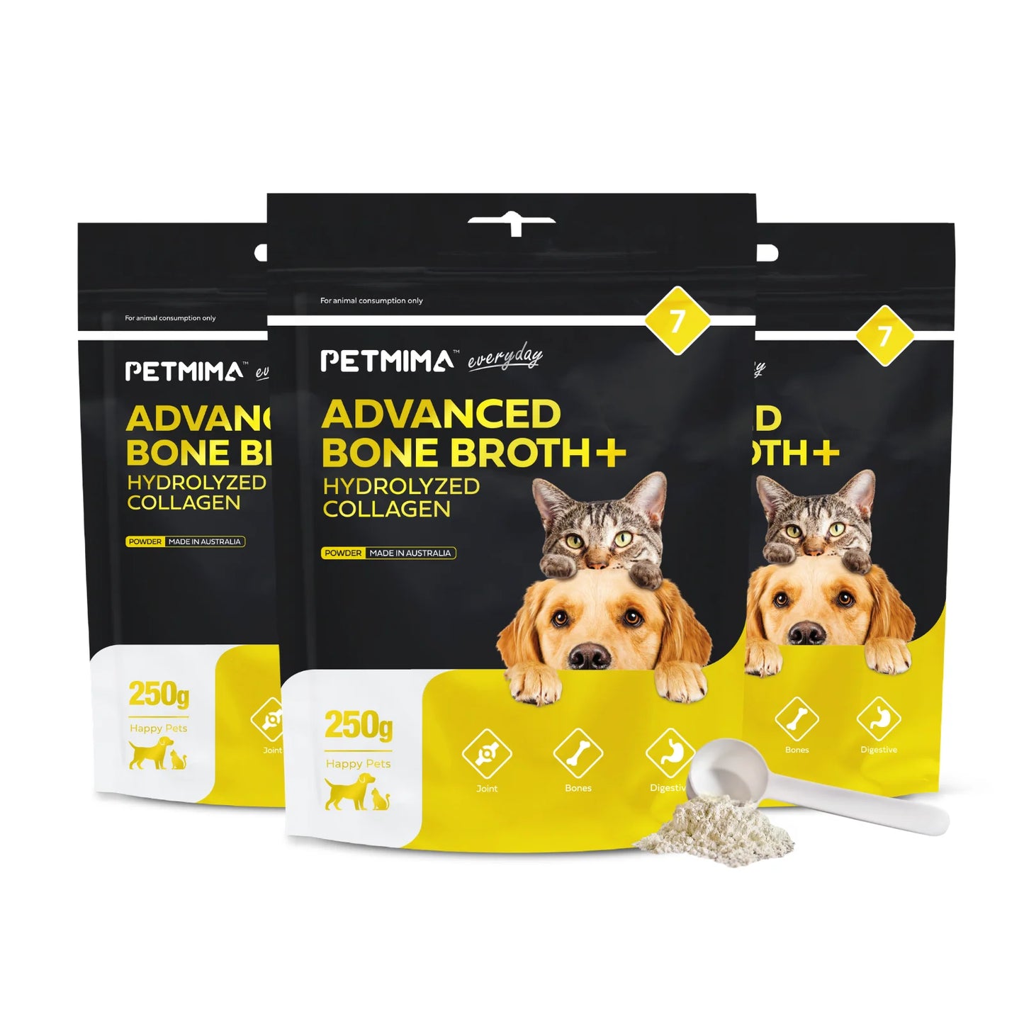 Homart Petmima Vitamins For Cats & Dogs With Joint Pain And Difficulty In Movement Advanced Bone Broth+Hydrolyzed Collagen 250g