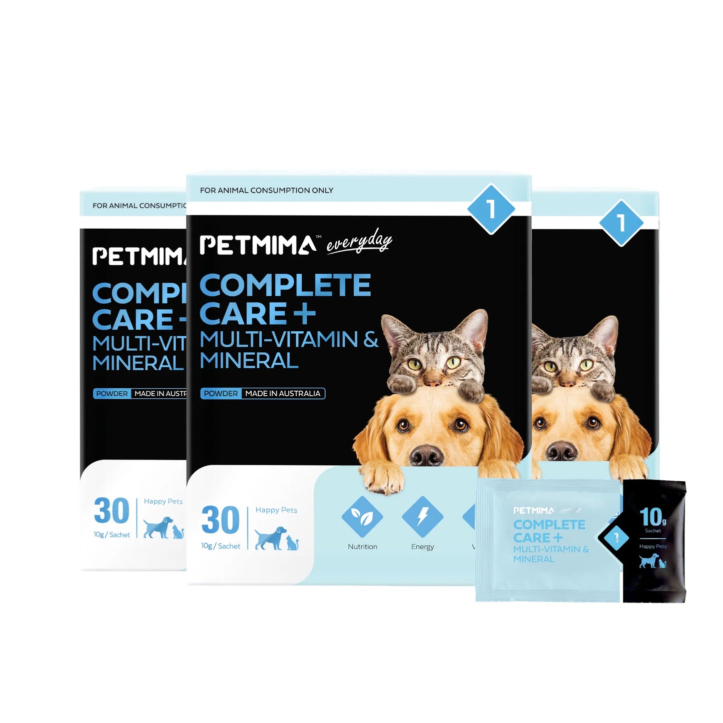 Homart Petmima Complete Care + Multi-Vitamin & Mineral 10g x 30 Sachet For Dogs & Cats All In One Nutrition