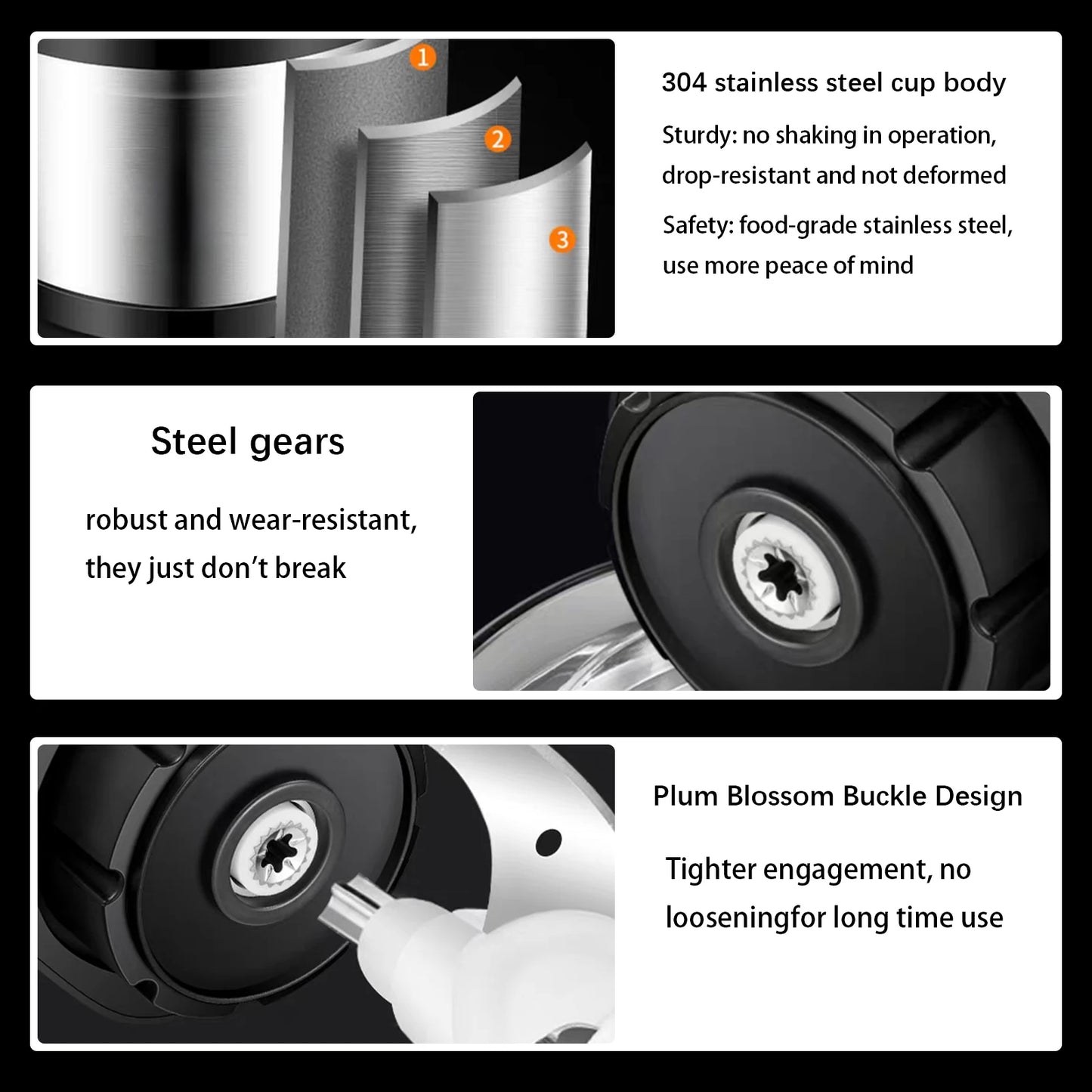 6L Stainless Steel Electric Meat Grinder 1000W Powerful Meat Mincer Stainless Steel Vegetable Chopper EU Plug For Home Kitchen Use