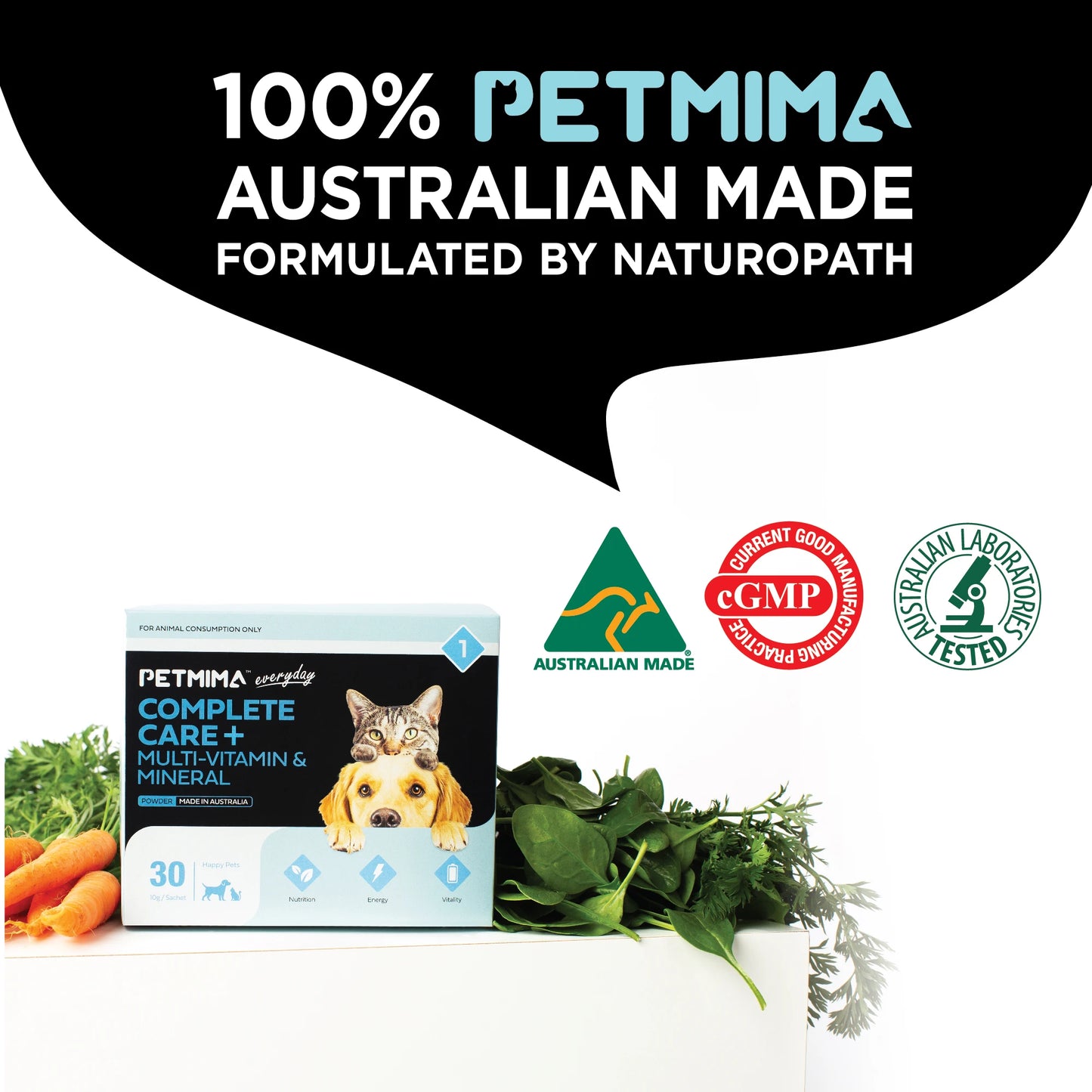 Homart Petmima Complete Care + Multi-Vitamin & Mineral 10g x 30 Sachet For Dogs & Cats All In One Nutrition