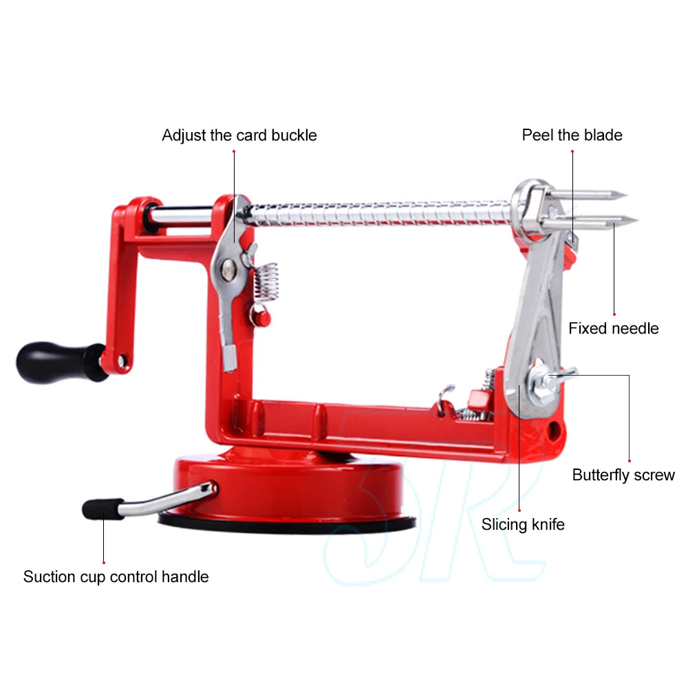OZ Corer 3 in 1 Apple Slinky Machine Peeler Fruit Cutter Slicer Kitchen Tool R