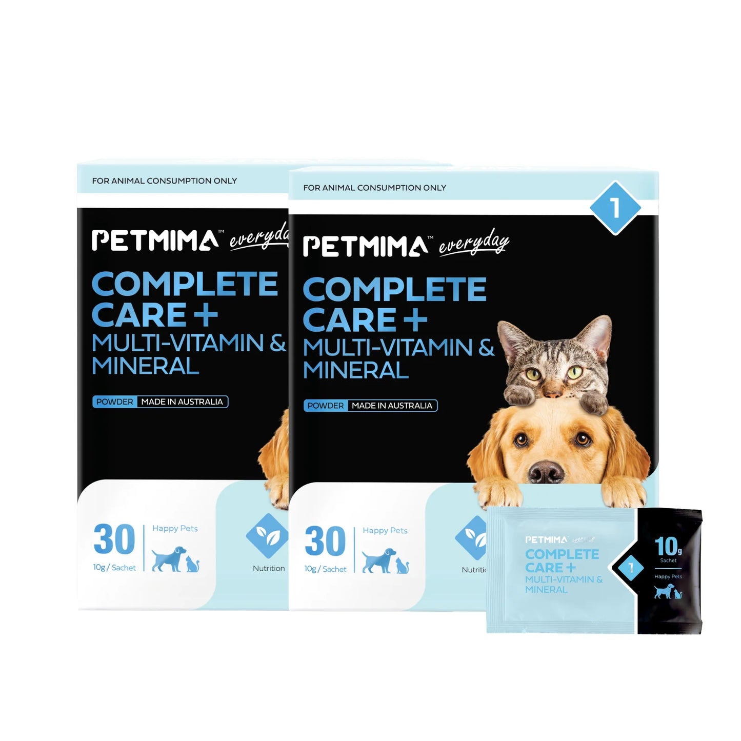 Homart Petmima Complete Care + Multi-Vitamin & Mineral 10g x 30 Sachet For Dogs & Cats All In One Nutrition