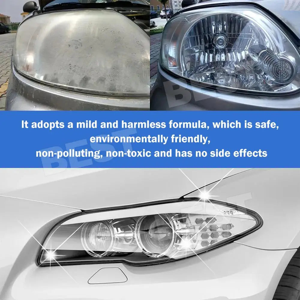 2PCS Car Headlight Restoration kit Fluid Repair Plastic Headlight Polish Cleaner