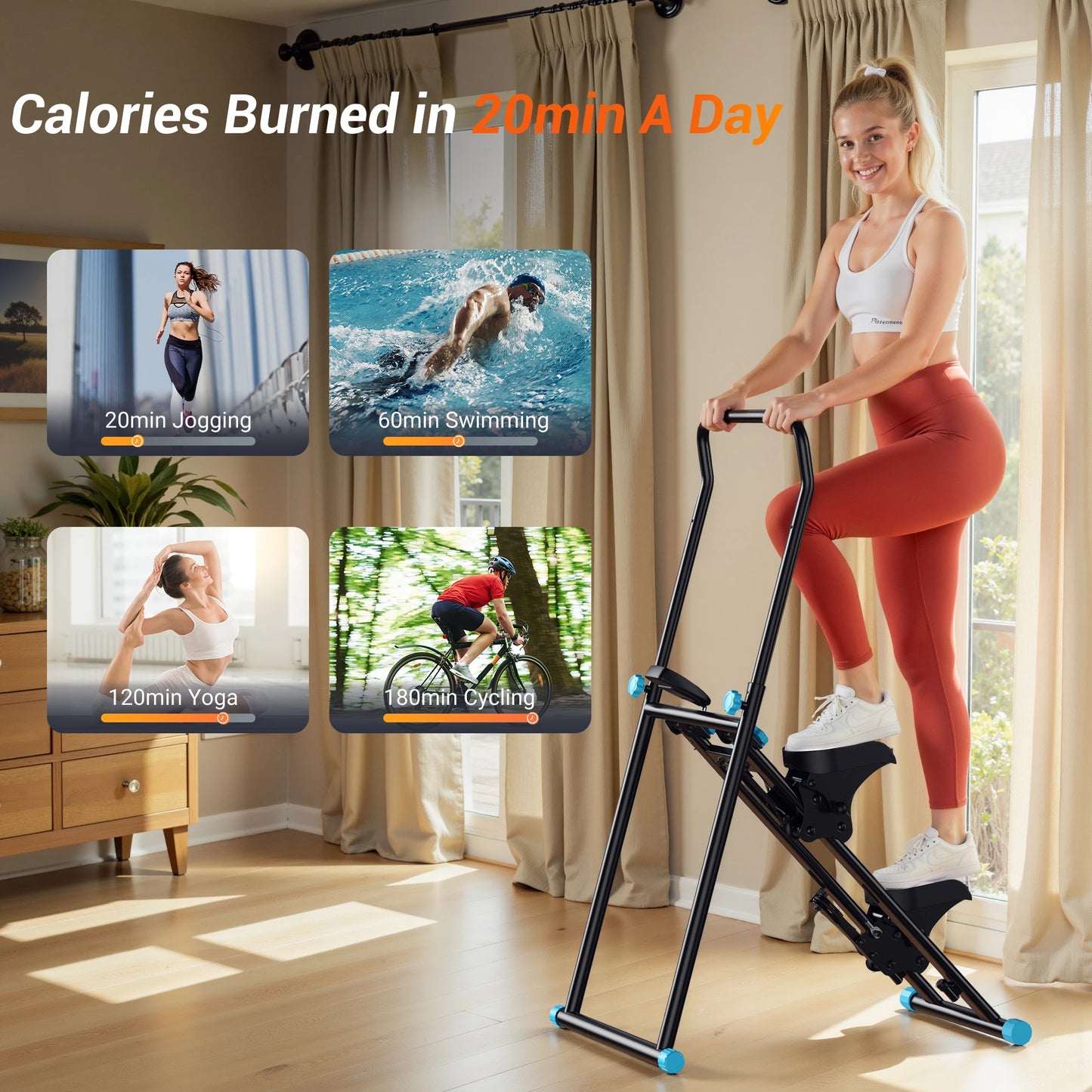 MERACH Stair Stepper for Home Gym Exercise New Version Vertical Climber Machine Full-Body Workout Compact Folding Cardio Stepper