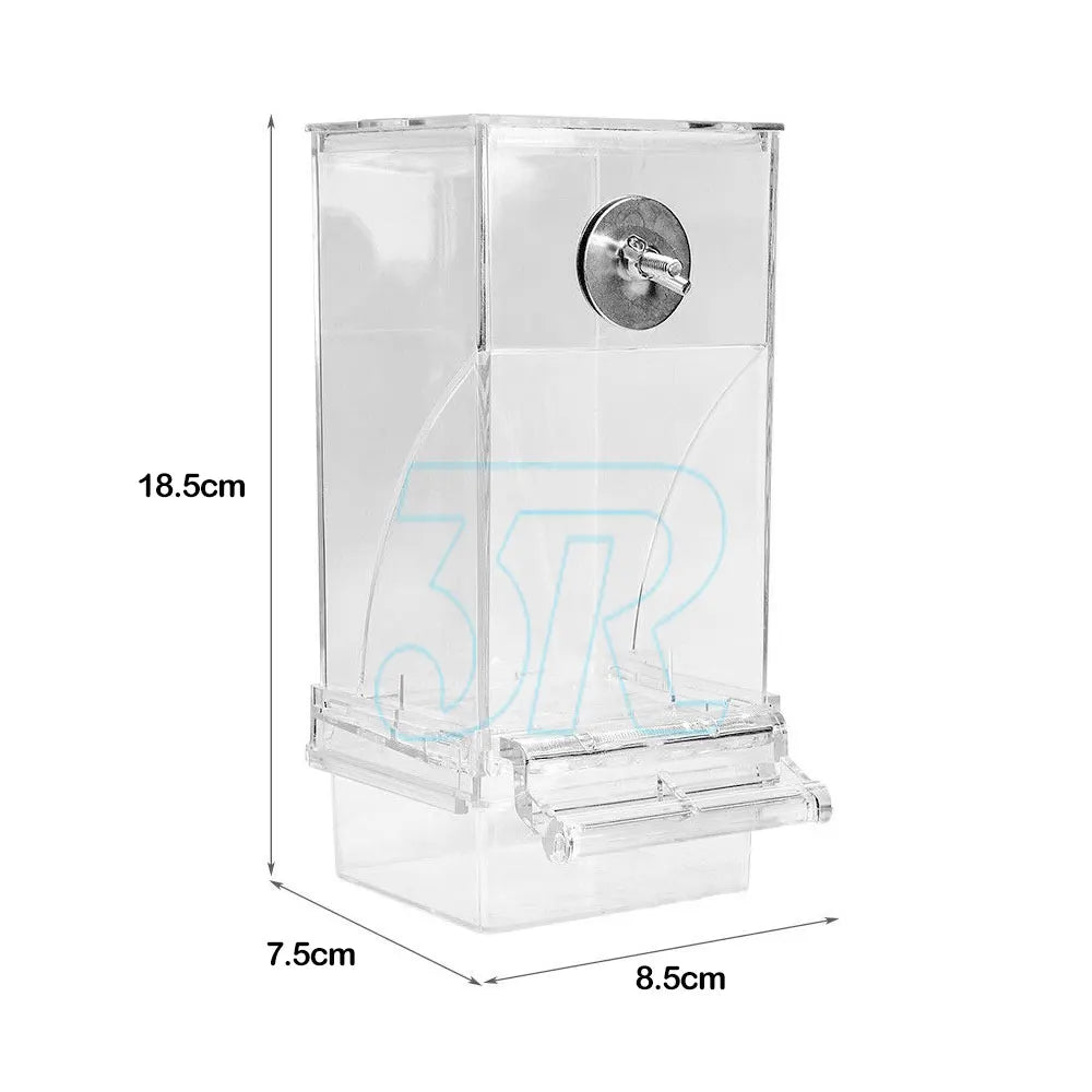 1/2pcs No Mess Bowl Auto Cage Bird Feeder Cup Automatic Parrot Canary Cockatiel