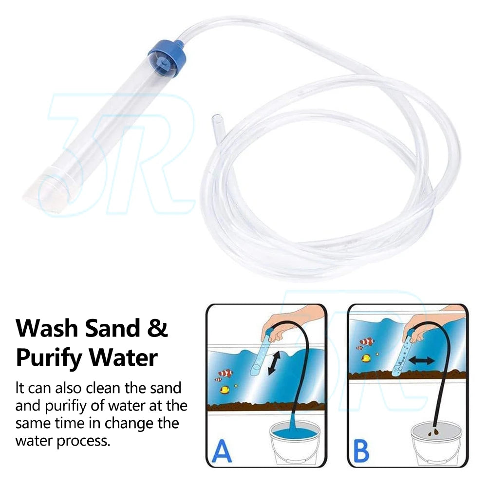 Aquarium Fish Tank Gravel Cleaner Syphon Vacuum Water Changer Pumps Siphon Hose