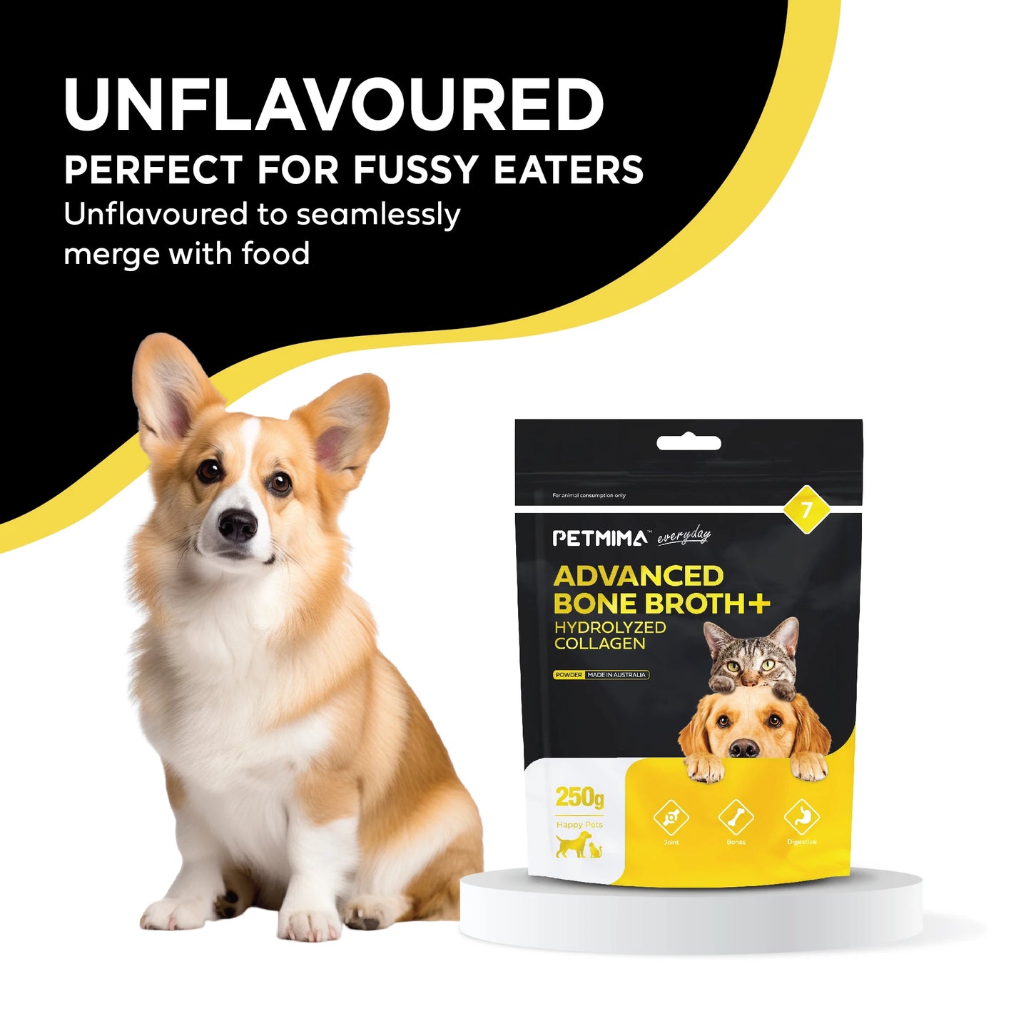 Homart Petmima | Vitamins For Cats & Dogs With Joint Pain And Difficulty In Movement | Advanced Bone Broth + Hydrolyzed Collagen