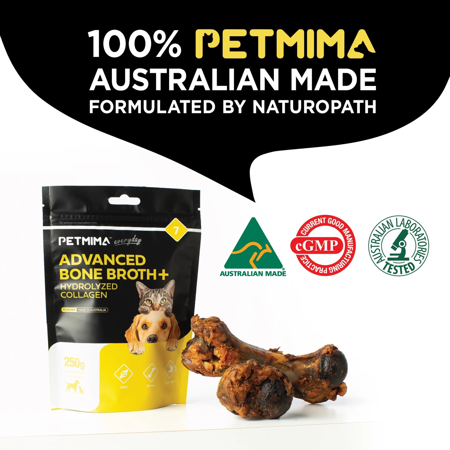 Homart Petmima | Vitamins For Cats & Dogs With Joint Pain And Difficulty In Movement | Advanced Bone Broth + Hydrolyzed Collagen