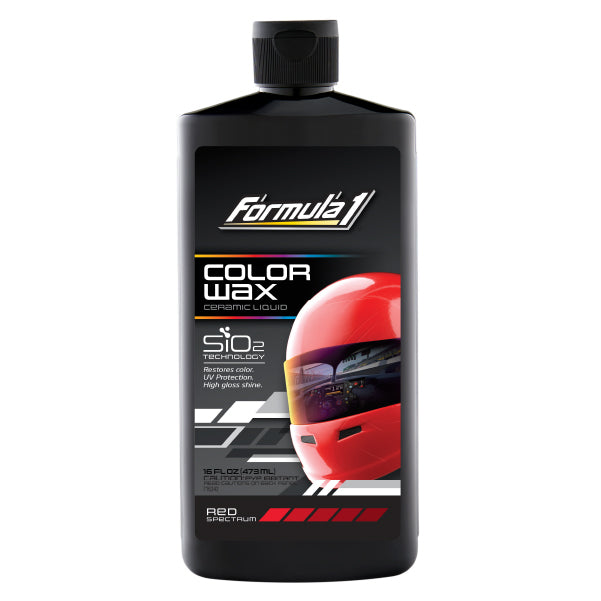 Formula 1 Ceramic Color Wax 473ml – Red – Restores Colour, Fills Scratches, SiO2 – AU Stock